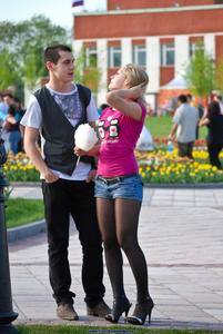 Hostesses in tights